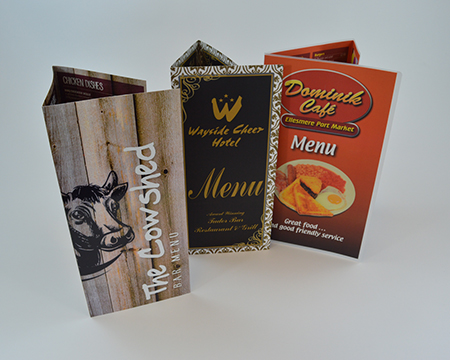 A4 Restaurant menus